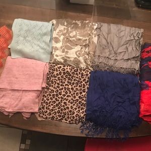 Lot of scarves
